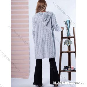 Cardigan pletený dlhý rukáv dámsky (S/M/L ONE SIZE) TALIANSKA MÓDA IMD22807