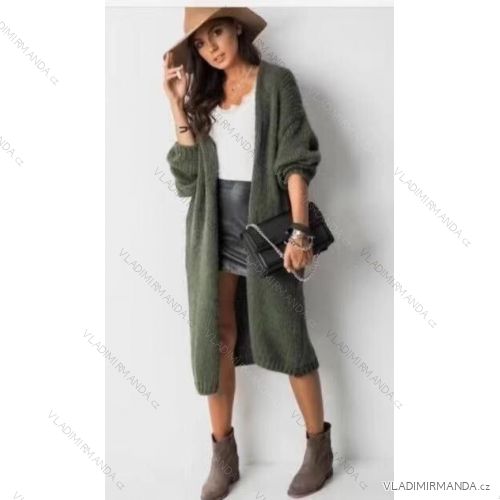 Cardigan pletený moher dlhý rukáv dámsky (S/M ONE SIZE) TALIANSKA MÓDA IMPLI2280961