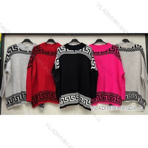 Sveter oversize dlhý rukáv dámsky (S/M/L ONE SIZE) TALIANSKA MÓDA IMWB22261