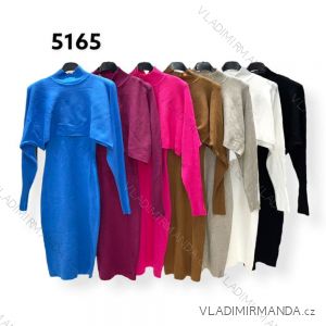 Šaty s opaskom dlhý rukáv dámske (S/M ONE SIZE) TALIANSKA MÓDA IMPHD225165-1