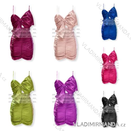 Šaty sexy mini na ramienka dámske (S/M ONE SIZE) TALIANSKA MÓDA IMPHD2222749