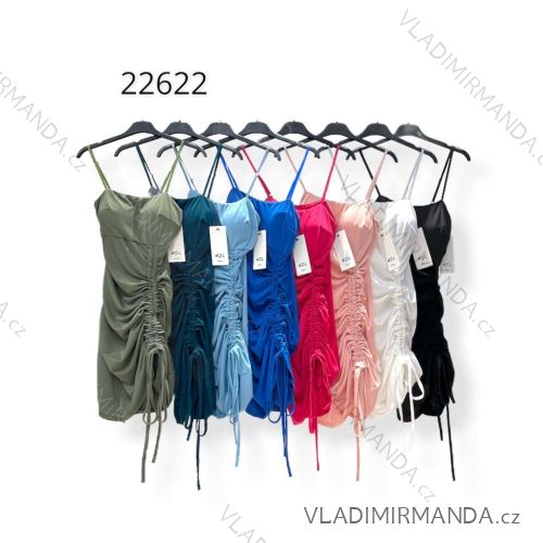 Šaty sexy mini na ramienka dámske (S/M ONE SIZE) TALIANSKA MÓDA IMPHD2222622-1