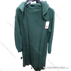 Cardigan pletený dlhý rukáv dámsky nadrozmer (XL/2XL ONE SIZE) TALIANSKA MÓDA IM422697