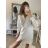 Šaty košeľové dlhý rukáv dámske (S/M ONE SIZE) TALIANSKA MóDA IM322307 čierna S/M