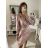 Šaty košeľové dlhý rukáv dámske (S/M ONE SIZE) TALIANSKA MóDA IM322307 čierna S/M