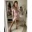 Šaty košeľové dlhý rukáv dámske (S/M ONE SIZE) TALIANSKA MóDA IM322307 čierna S/M
