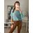 Sveter tenký oversize s mašlí dlhý rukáv dámsky (M/L ONE SIZE) TALIANSKA MÓDA IM422910/DR fuchsiová M / L