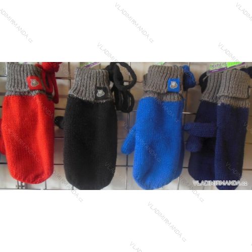 Rukavice pletené teplé zimné detské Dorast Dievčenské a Chlapčenské (one size) Echt C001