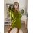 Šaty košeľové dlhý rukáv dámske (S/M ONE SIZE) TALIANSKA MóDA IM322307 čierna S/M