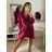 Šaty košeľové dlhý rukáv dámske (S/M ONE SIZE) TALIANSKA MóDA IM322307 čierna S/M