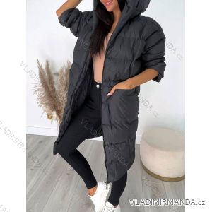 Bunda/kabát s kapucňou dlhý rukáv dámsky (S/M ONE SIZE) TALIANSKA MÓDA IMWMS223234