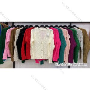 Sveter na gombíky dlhý rukáv dámsky (S/M ONE SIZE) TALIANSKA MÓDA IMWE223355