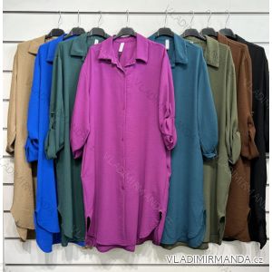 Tunika košeľová predĺžená dlhý rukáv dámska (XL/2XL ONE SIZE) TALIANSKA MÓDA IMPSH222391A