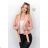 Bunda koženková/krivák dámske (S-XL) TALIANSKA MÓDA IMPBD22AY033/DR čierna M