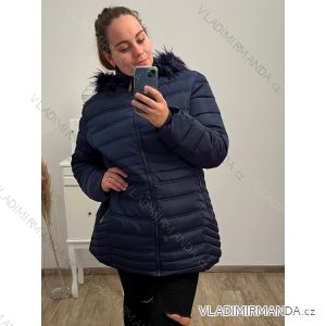 Bunda s kapucňou dámska nadrozmer (4XL-8XL) BESS222251 tmavě modrá