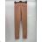 Legíny koženkové teplé dlhé dámske (SML-XL) TALIANSKA MÓDA IMM223070-3/DR hnedá L