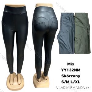 Legíny koženkové dlhé push-up dámske (S-XL) FYVFASHION FYV22YY132NM