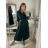 Šaty košeľové s opaskom dlhý rukáv dámske (S/M ONE SIZE) TALIANSKA MÓDA IMPBB22E9511/DUR khaki S/M