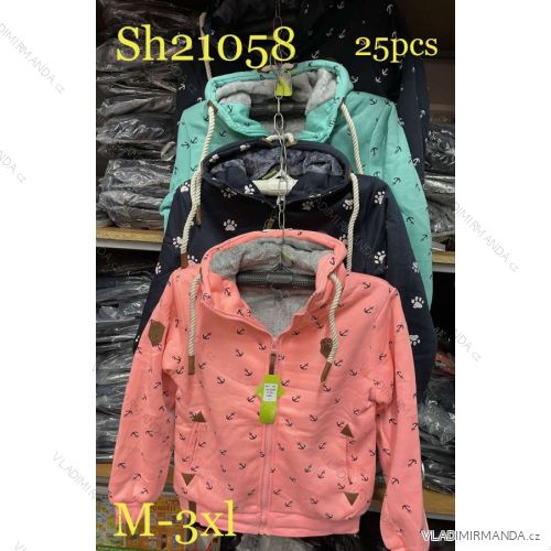 Mikina teplá na zips dámska (M-3XL) VINTE VIN23SH21058