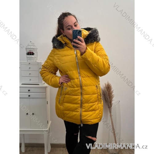 BUNDA KABÁT ZIMNÍ DÁMSKÁ (4XL-7XL) TA FASHION TAF2210NU-T <p>žltá</p> 5XL