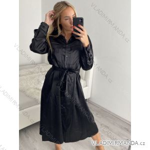 Šaty košeľové dlhý rukáv dámske (S/M ONE SIZE) TALIANSKA MÓDA IMPBR22H2671-R3