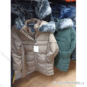 Bunda s kapucňou zimná dámska nadrozmer (2XL-6XL) EGRET EGR22W11768