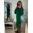 Šaty pletené s rolákom dlhý rukáv dámske (S/M ONE SIZE) TALIANSKA MÓDA IMPLI228404/DR S/M šedá