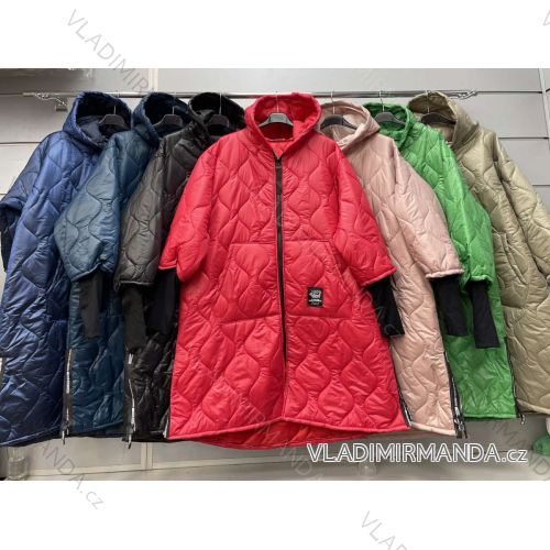 Bunda jesenný dlhý rukáv dámska nadrozmer (XL/2XL/3XL ONE SIZE) TALIANSKA MÓDA IMWPO223604