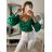 Top dlhý rukáv saténový  dámsky (S/M ONE SIZE) TALIANSKA MÓDA IMM22LS17258/DR fialová S/M
