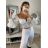 Top dlhý rukáv saténový  dámsky (S/M ONE SIZE) TALIANSKA MÓDA IMM22LS17258/DR fialová S/M
