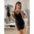 Šaty elegantné spoločenské na ramienka dámske (S/M ONE SIZE) TALIANSKA MÓDA IMM22ls20784