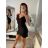 Šaty elegantné spoločenské na ramienka dámske (S/M ONE SIZE) TALIANSKA MÓDA IMM22ls20784/DR ružová S/M