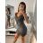 Šaty elegantné spoločenské na ramienka dámske (S/M ONE SIZE) TALIANSKA MÓDA IMM22ls20784/DR ružová S/M