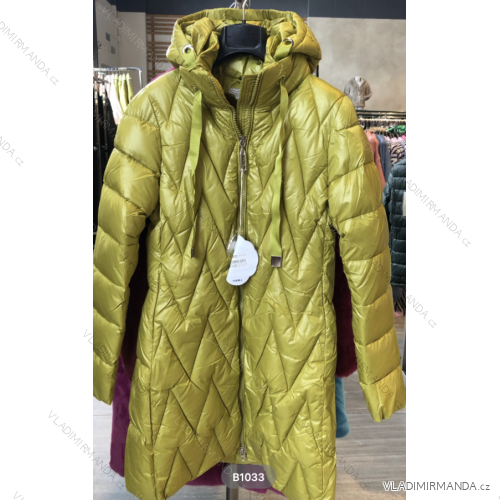 Kabát s kapucňou dlhý rukáv dámske (S-XL) TALIANSKA MÓDA IMPSS22B1033