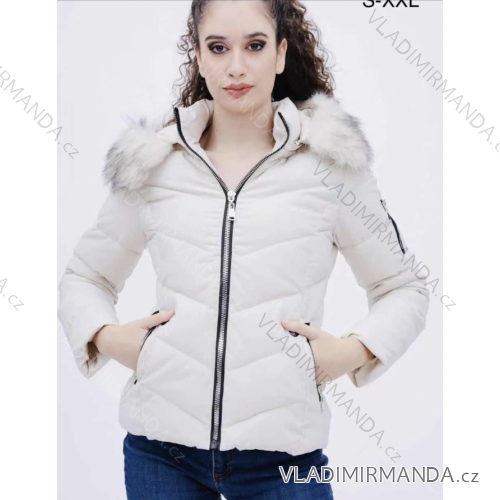 Bunda s kapucňou dlhý rukáv dámske (S-2XL) TALIANSKA MÓDA IMPSS22P22-6661