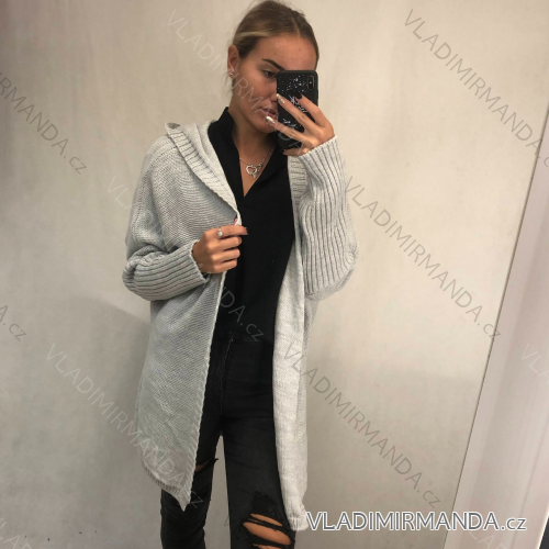 Cardigan pletený dlhý rukáv dámsky (S/M/L ONE SIZE) TALIANSKA MÓDA IMWB22305