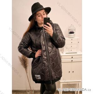 Bunda oversize s kapucňou dámska nadrozmer (XL/2XL ONE SIZE) TALIANSKA MÓDA IM422APOL/DR