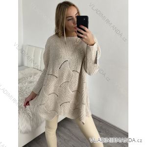 Sveter oversize dlhý rukáv dámsky (S/M/L ONE SIZE) TALIANSKA MÓDA IMWB22331