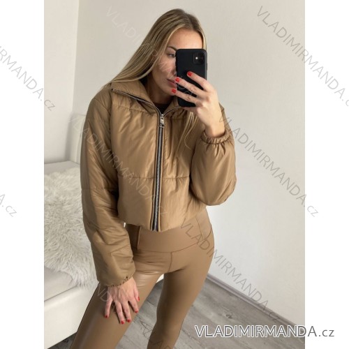 Bunda dlhý rukáv dámska (S/M ONE SIZE) TALIANSKA MóDA IM322399/DR S/M hnedá