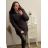 Bunda Zimní s kapucí nadrozměr (4XL-9XL) Victoria rossi ELR22ROSE9330 čierna 4XL