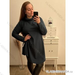 Šaty dlhý rukáv dámske nadrozmer (XL/2XL3XL ONE SIZE) TALIANSKA MóDA IM422RINI