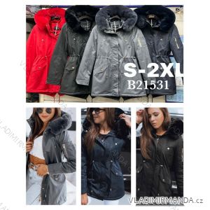 Bunda/kabát s kapucňou dlhý rukáv dámsky (S-2XL) PMWB22B21531