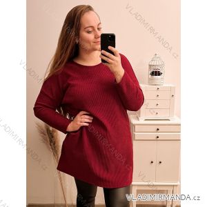 Šaty teplé dlhý rukáv dámske nadrozmer (3XL/4XL ONE SIZE) TALIANSKA MóDA IM422NEAPOL