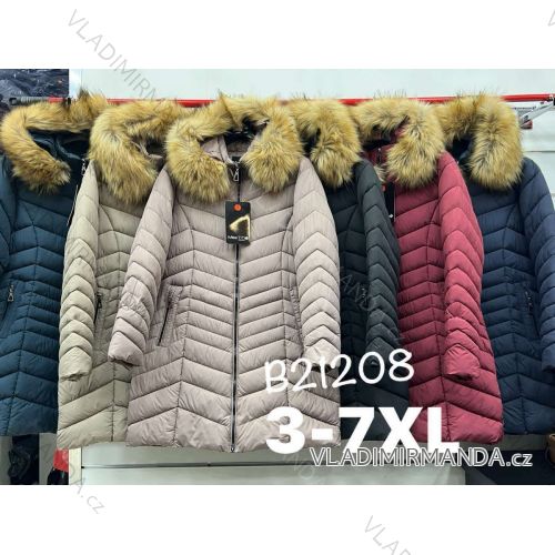 Bunda s kapucňou dámska nadrozmer (3XL-7XL) PMWB22B21208