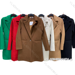 Kabát flaušový dlhý rukáv dámsky (S-XL) TALIANSKA MÓDA IMC22890