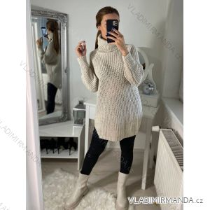 Sveter predĺžený s rolákom dlhý rukáv dámsky (S/M/L ONE SIZE) TALIANSKA MÓDA IM322394