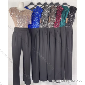 Overal trblietavý s flitrami bez rukávov dámsky (S/M ONE SIZE) TALIANSKA MÓDA IMPBB22P5207