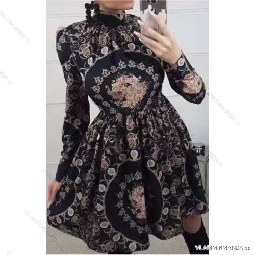 Šaty dlhý rukáv dámske (S/M ONE SIZE) TALIANSKA MÓDA IMWB22384