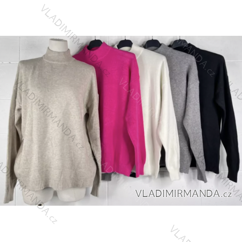 Sveter s rolákom dlhý rukáv dámsky (S/M ONE SIZE) TALIANSKA MÓDA IMPBB22Z1161