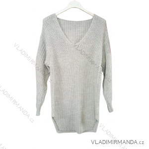 Sveter pletený predĺžený dlhý rukáv dámsky (S/M ONE SIZE) TALIANSKA MÓDA IMWG21G20005/DR